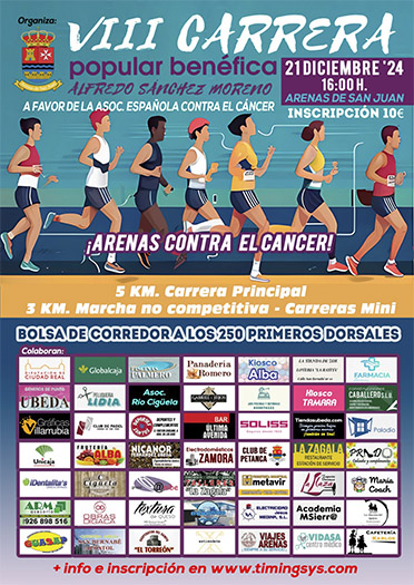 VIII CARRERA POPULAR BENÉFICA ARENAS DE SAN JUAN 2024