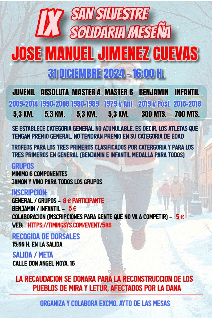 VIII SAN SILVESTRE SOLIDARIA J. MANUEL JIMENEZ. - LAS MESAS 2024